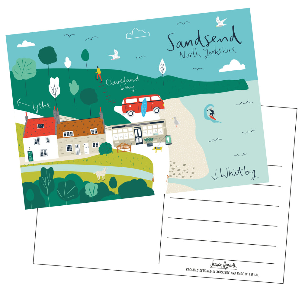 Postcard Sandsend - (PC25) - Listed individually please choose quantity